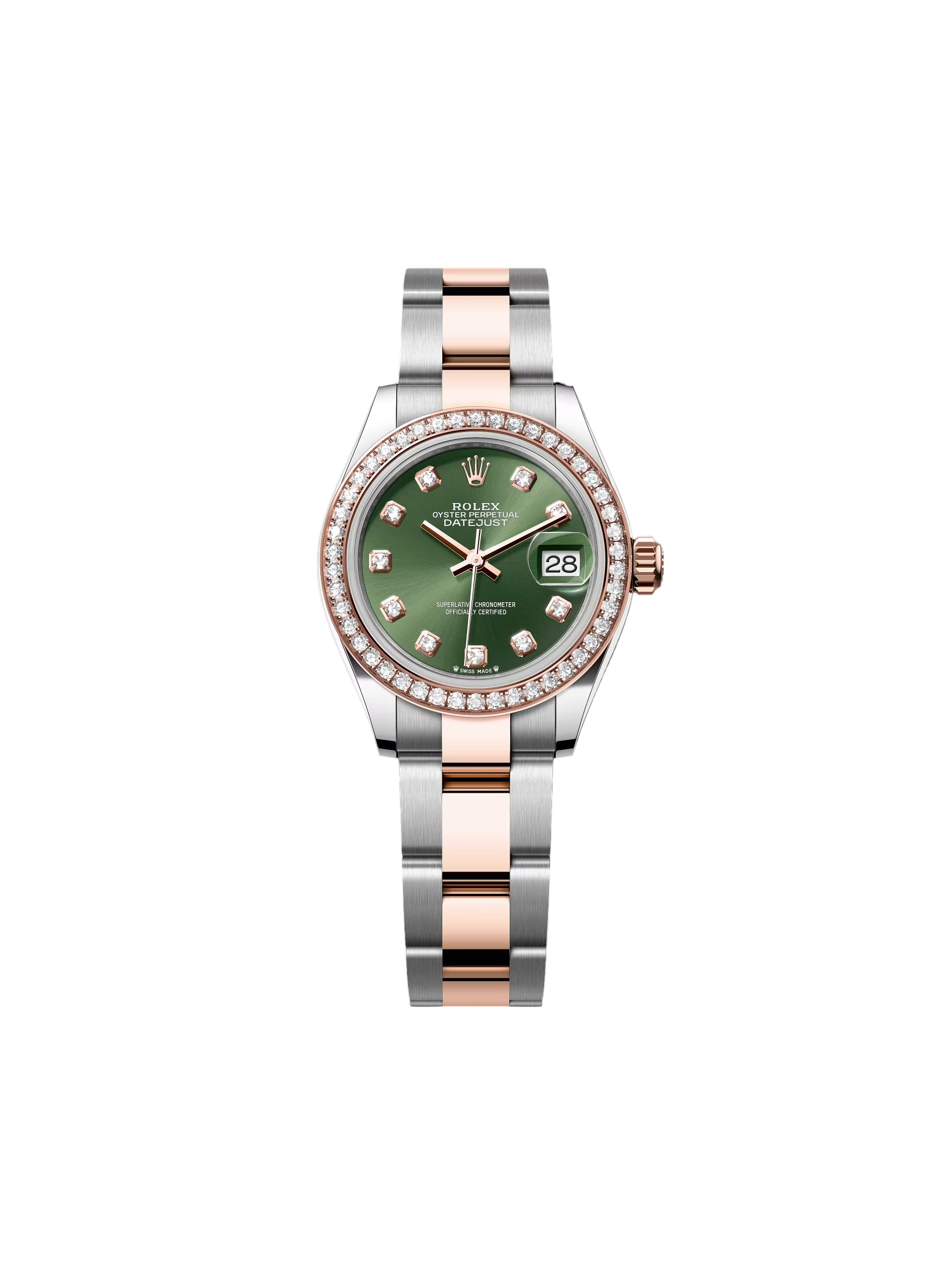 Rolex Lady-Datejust 28mm 279381RBR Green Diamond Dial Oyster Bracelet - Image 7