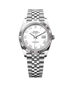Rolex  Datejust 41mm 126334 White Roman Oyster Stainless Steel Mens Watch