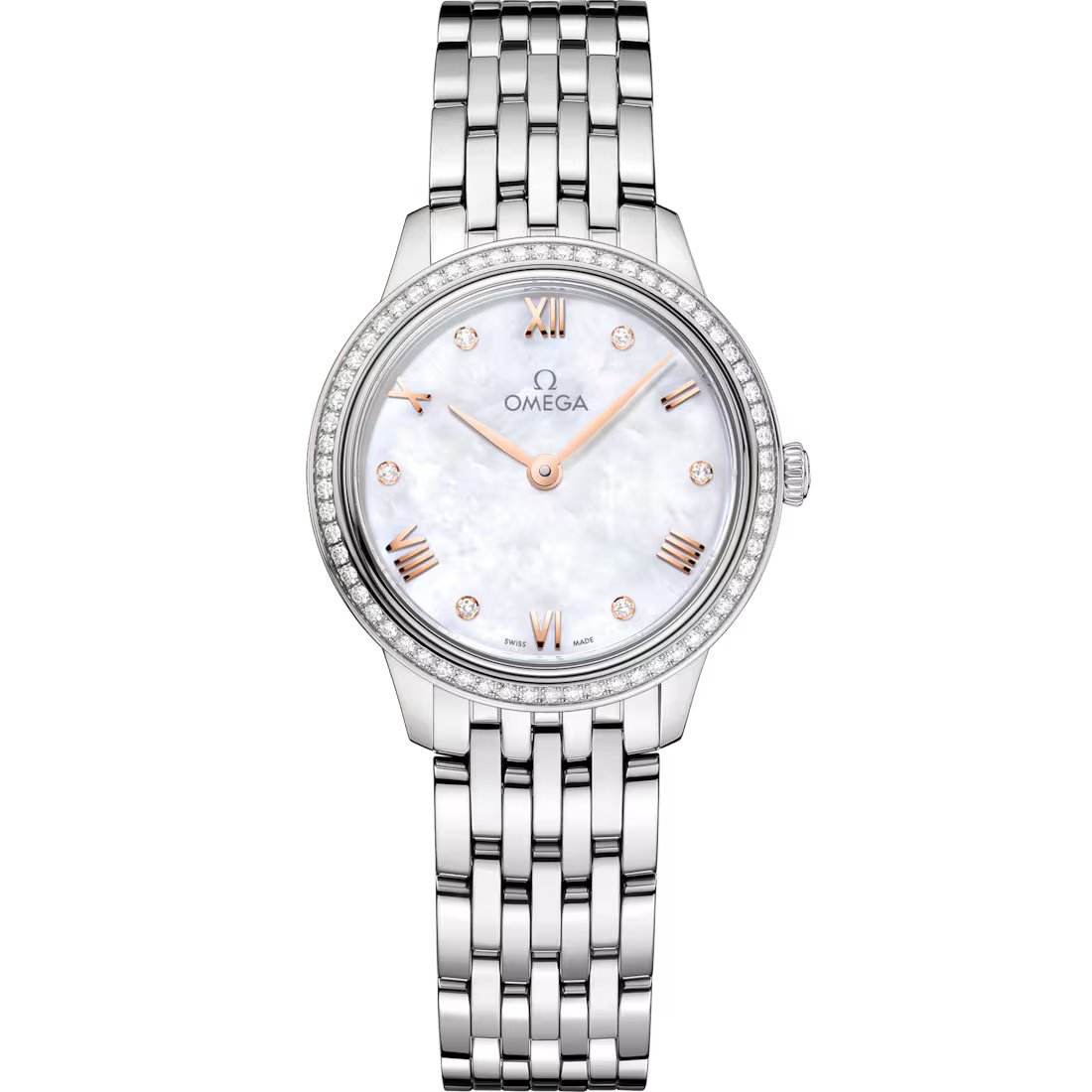 Omega De Ville Prestige, Stainless Steel and Diamond-set, 27.5mm Quartz 434.15.28.60.55.001