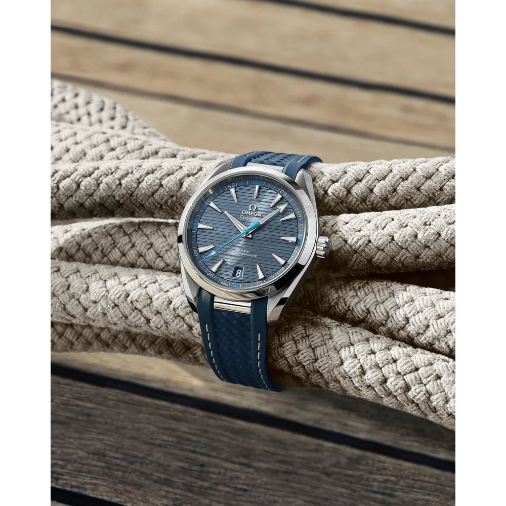 OMEGA Seamaster Aqua Terra 150M Mens Blue Dial 41mm Automatic Co-Axial Watch 220.12.41.21.03.002 - Image 4