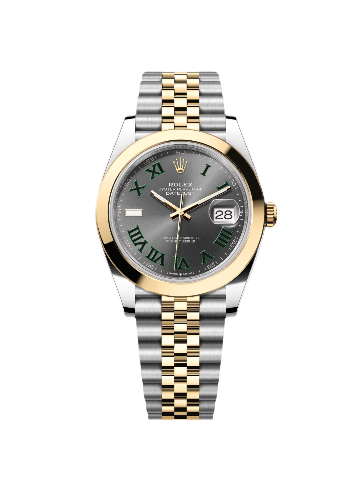 Rolex Datejust 41mm 126303 Slate Roman Oyster Steel and Yellow Gold Mens Watch - Image 2